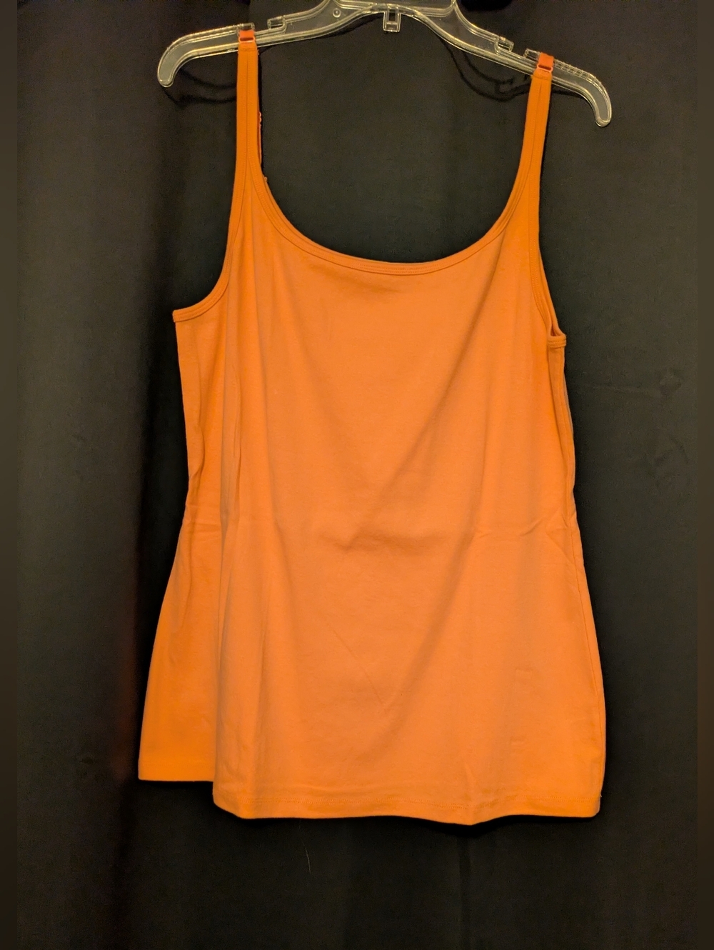 Ruff Hewn Women’s Orange Tank Top - Sleeveless Casual Cami Adjustable Straps 2X